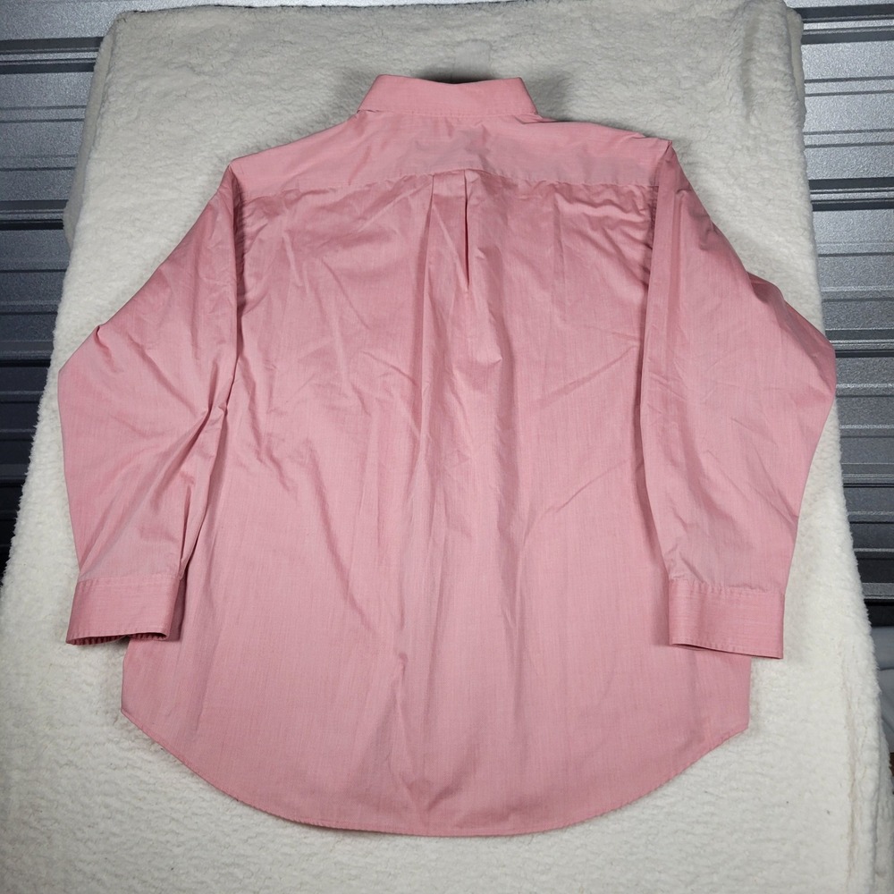 Roundtree & Yorke TravelSmart Shirt Mens XXL Pink Long Sleeve Texture Pocket - Picture 9 of 12